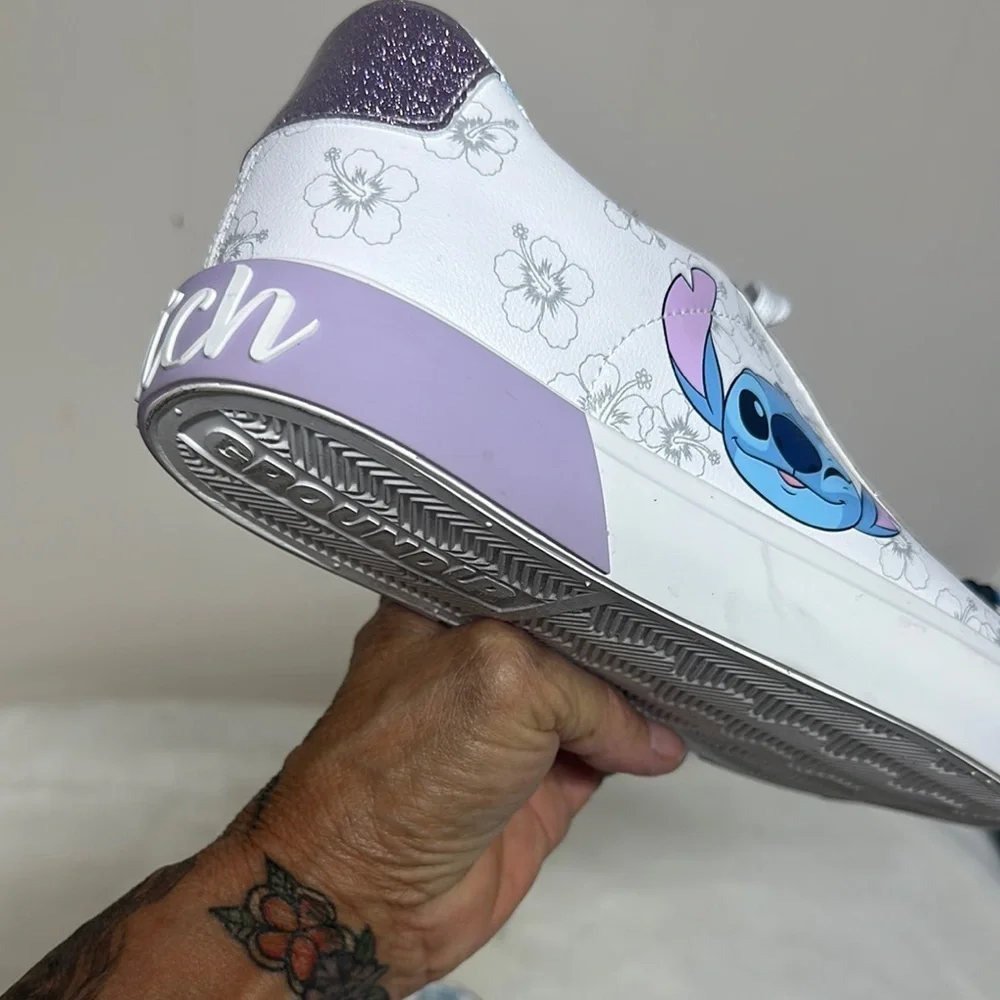 Disney LILO & Stitch White and Purple Chunky Sole Sneakers